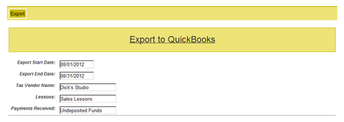 Tutor's Office SE - Integration with QuickBooks